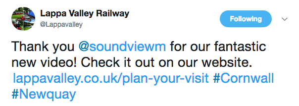 Video marketing Lappa Valley: tweet Lappa Valley